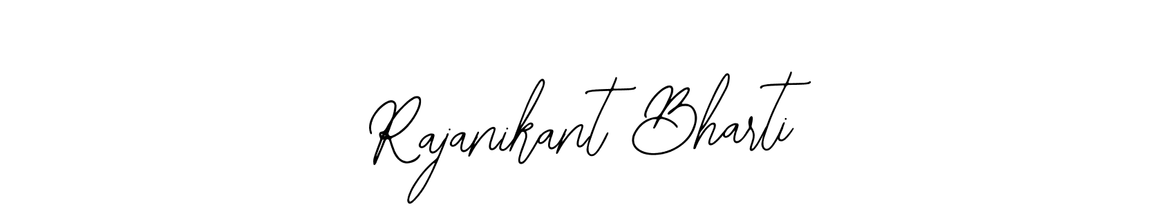 The best way (Bearetta-2O07w) to make a short signature is to pick only two or three words in your name. The name Rajanikant Bharti include a total of six letters. For converting this name. Rajanikant Bharti signature style 12 images and pictures png