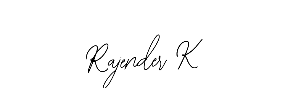 You should practise on your own different ways (Bearetta-2O07w) to write your name (Rajender K) in signature. don't let someone else do it for you. Rajender K signature style 12 images and pictures png