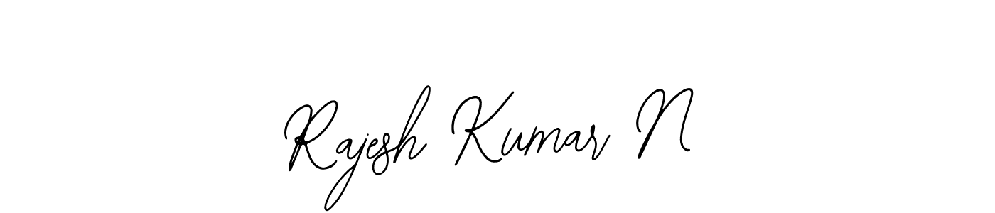 You should practise on your own different ways (Bearetta-2O07w) to write your name (Rajesh Kumar N) in signature. don't let someone else do it for you. Rajesh Kumar N signature style 12 images and pictures png