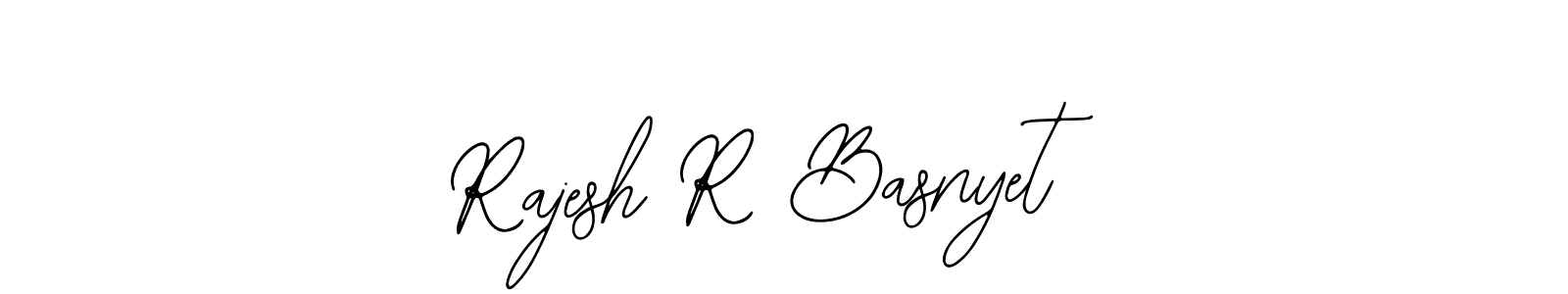 You should practise on your own different ways (Bearetta-2O07w) to write your name (Rajesh R Basnyet) in signature. don't let someone else do it for you. Rajesh R Basnyet signature style 12 images and pictures png