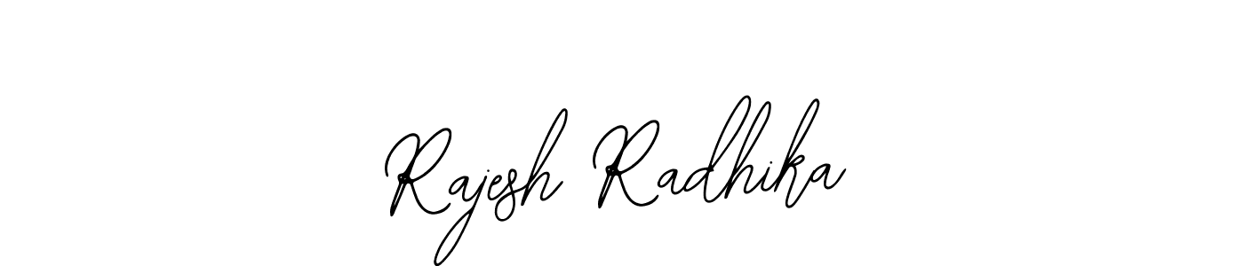Bearetta-2O07w is a professional signature style that is perfect for those who want to add a touch of class to their signature. It is also a great choice for those who want to make their signature more unique. Get Rajesh Radhika name to fancy signature for free. Rajesh Radhika signature style 12 images and pictures png