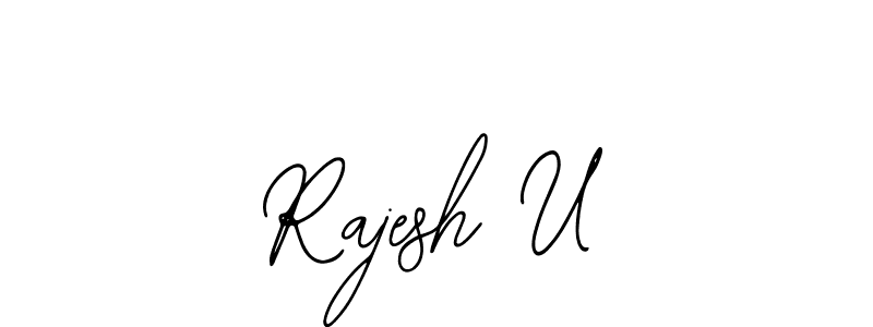 Also You can easily find your signature by using the search form. We will create Rajesh U name handwritten signature images for you free of cost using Bearetta-2O07w sign style. Rajesh U signature style 12 images and pictures png