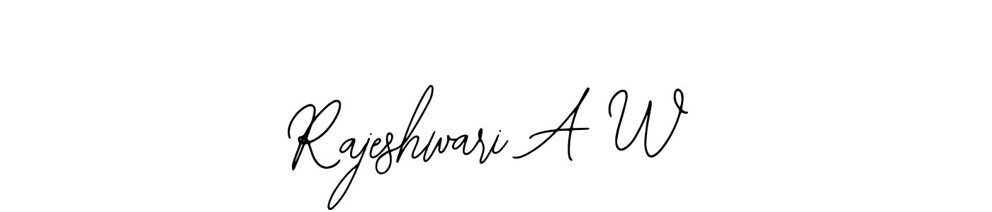 You should practise on your own different ways (Bearetta-2O07w) to write your name (Rajeshwari A W) in signature. don't let someone else do it for you. Rajeshwari A W signature style 12 images and pictures png