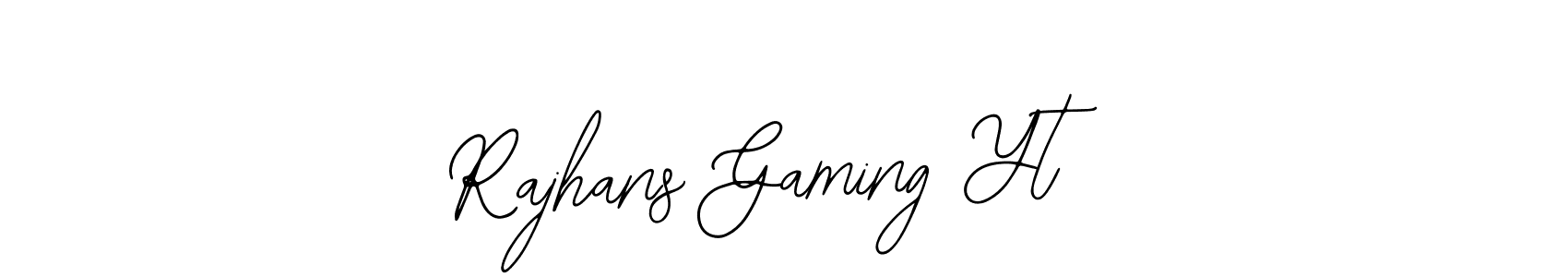 Similarly Bearetta-2O07w is the best handwritten signature design. Signature creator online .You can use it as an online autograph creator for name Rajhans Gaming Yt. Rajhans Gaming Yt signature style 12 images and pictures png