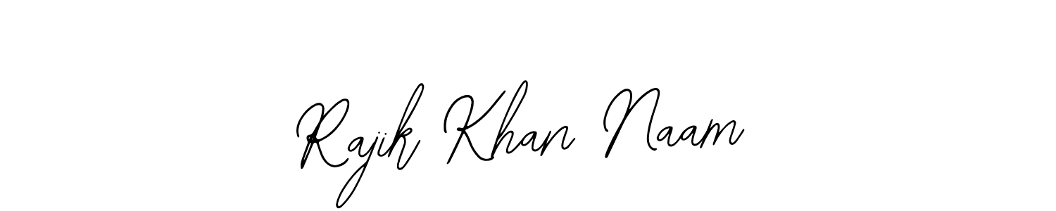Use a signature maker to create a handwritten signature online. With this signature software, you can design (Bearetta-2O07w) your own signature for name Rajik Khan Naam. Rajik Khan Naam signature style 12 images and pictures png