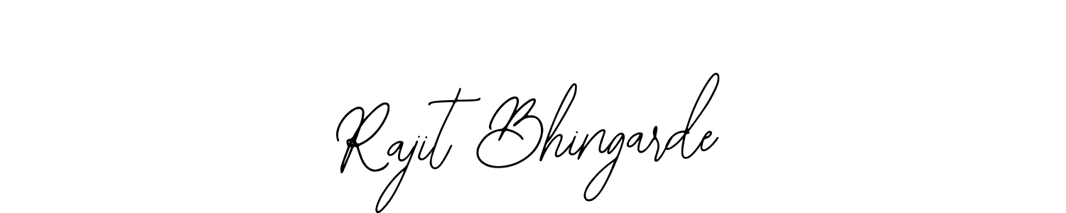 Bearetta-2O07w is a professional signature style that is perfect for those who want to add a touch of class to their signature. It is also a great choice for those who want to make their signature more unique. Get Rajit Bhingarde name to fancy signature for free. Rajit Bhingarde signature style 12 images and pictures png