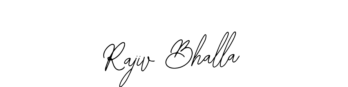 How to make Rajiv Bhalla name signature. Use Bearetta-2O07w style for creating short signs online. This is the latest handwritten sign. Rajiv Bhalla signature style 12 images and pictures png
