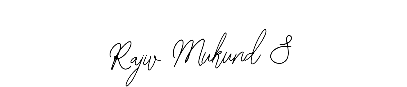 Also You can easily find your signature by using the search form. We will create Rajiv Mukund S name handwritten signature images for you free of cost using Bearetta-2O07w sign style. Rajiv Mukund S signature style 12 images and pictures png