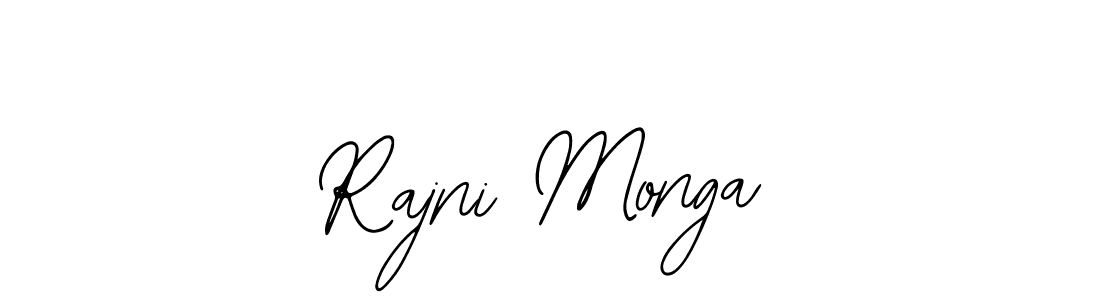 The best way (Bearetta-2O07w) to make a short signature is to pick only two or three words in your name. The name Rajni Monga include a total of six letters. For converting this name. Rajni Monga signature style 12 images and pictures png