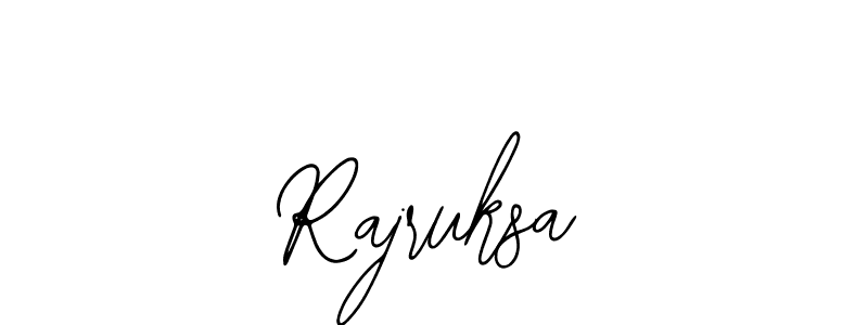 How to make Rajruksa name signature. Use Bearetta-2O07w style for creating short signs online. This is the latest handwritten sign. Rajruksa signature style 12 images and pictures png
