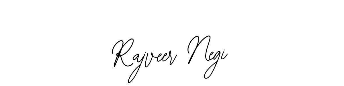 How to make Rajveer Negi name signature. Use Bearetta-2O07w style for creating short signs online. This is the latest handwritten sign. Rajveer Negi signature style 12 images and pictures png