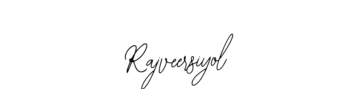 if you are searching for the best signature style for your name Rajveersiyol. so please give up your signature search. here we have designed multiple signature styles  using Bearetta-2O07w. Rajveersiyol signature style 12 images and pictures png