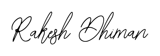 A sleek calligraphic signature for name Rakesh Dhiman utilizing Bearetta-2O07w styling. Great for adding personal signatures to photos and art. Rakesh Dhiman signature style 12 images and pictures png
