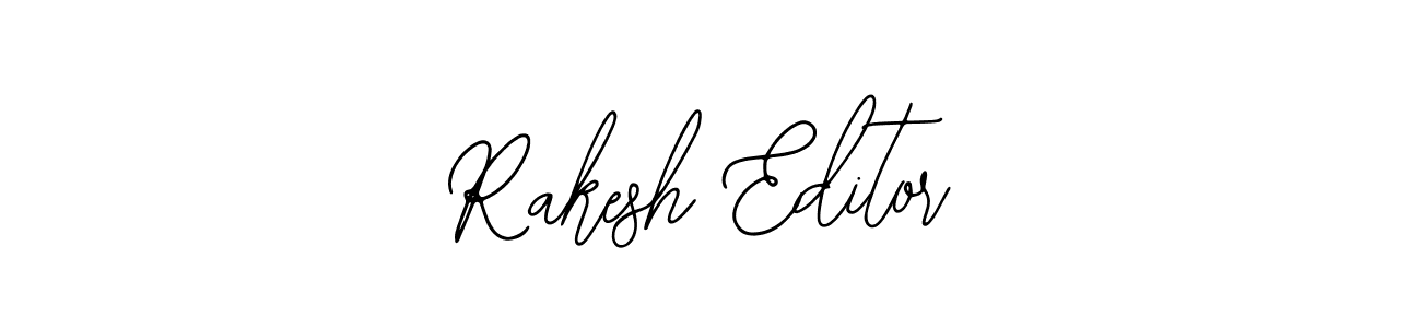 How to make Rakesh Editor name signature. Use Bearetta-2O07w style for creating short signs online. This is the latest handwritten sign. Rakesh Editor signature style 12 images and pictures png