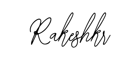 A stylish, flowing autograph style designed for name Rakeshkr using Bearetta-2O07w typography. Perfect for digital creative projects. Rakeshkr signature style 12 images and pictures png