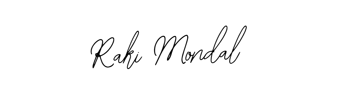 How to make Raki Mondal name signature. Use Bearetta-2O07w style for creating short signs online. This is the latest handwritten sign. Raki Mondal signature style 12 images and pictures png