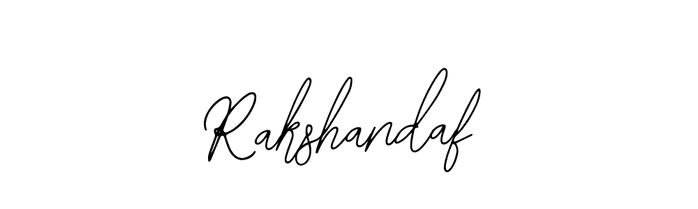 How to make Rakshandaf signature? Bearetta-2O07w is a professional autograph style. Create handwritten signature for Rakshandaf name. Rakshandaf signature style 12 images and pictures png