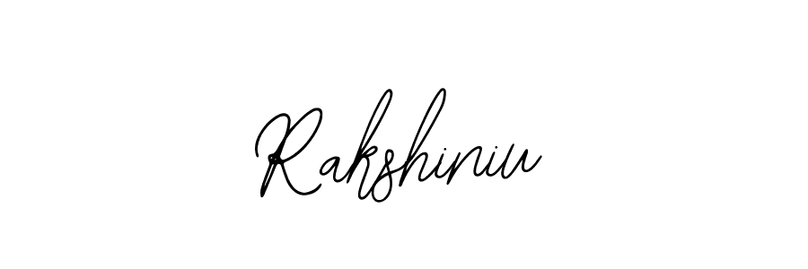 Use a signature maker to create a handwritten signature online. With this signature software, you can design (Bearetta-2O07w) your own signature for name Rakshiniu. Rakshiniu signature style 12 images and pictures png