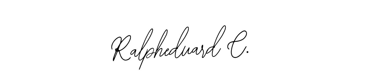 Similarly Bearetta-2O07w is the best handwritten signature design. Signature creator online .You can use it as an online autograph creator for name Ralpheduard C.. Ralpheduard C. signature style 12 images and pictures png