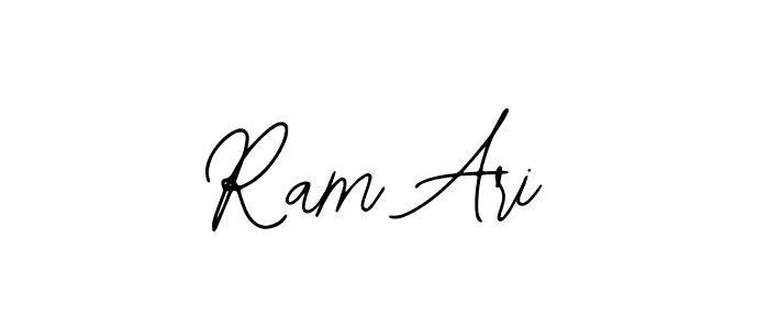 How to make Ram Ari name signature. Use Bearetta-2O07w style for creating short signs online. This is the latest handwritten sign. Ram Ari signature style 12 images and pictures png