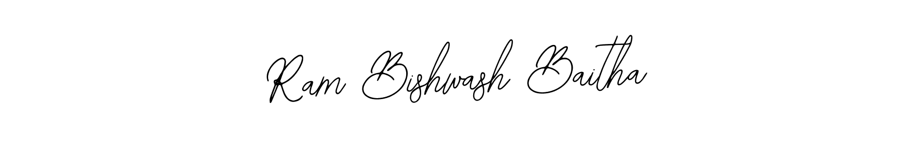 Similarly Bearetta-2O07w is the best handwritten signature design. Signature creator online .You can use it as an online autograph creator for name Ram Bishwash Baitha. Ram Bishwash Baitha signature style 12 images and pictures png