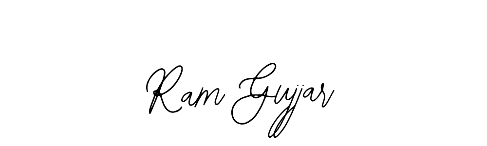 How to make Ram Gujjar name signature. Use Bearetta-2O07w style for creating short signs online. This is the latest handwritten sign. Ram Gujjar signature style 12 images and pictures png