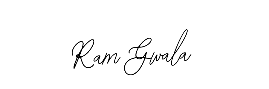 How to make Ram Gwala name signature. Use Bearetta-2O07w style for creating short signs online. This is the latest handwritten sign. Ram Gwala signature style 12 images and pictures png