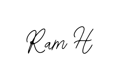 You should practise on your own different ways (Bearetta-2O07w) to write your name (Ram H) in signature. don't let someone else do it for you. Ram H signature style 12 images and pictures png