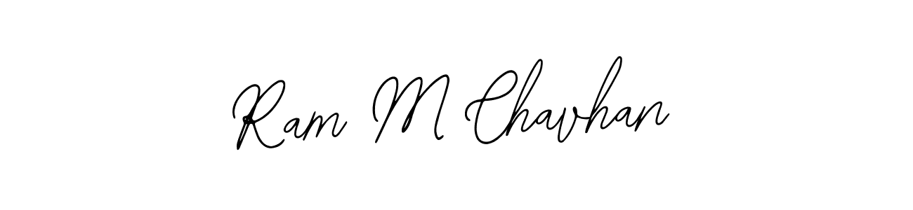 How to make Ram M Chavhan name signature. Use Bearetta-2O07w style for creating short signs online. This is the latest handwritten sign. Ram M Chavhan signature style 12 images and pictures png