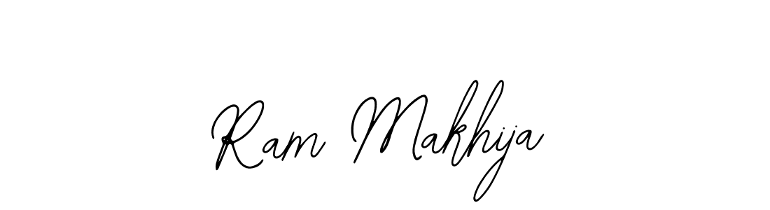 You should practise on your own different ways (Bearetta-2O07w) to write your name (Ram Makhija) in signature. don't let someone else do it for you. Ram Makhija signature style 12 images and pictures png