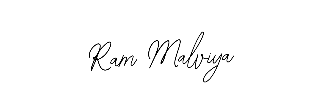 You should practise on your own different ways (Bearetta-2O07w) to write your name (Ram Malviya) in signature. don't let someone else do it for you. Ram Malviya signature style 12 images and pictures png