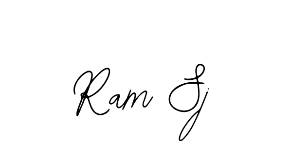How to make Ram Sj name signature. Use Bearetta-2O07w style for creating short signs online. This is the latest handwritten sign. Ram Sj signature style 12 images and pictures png