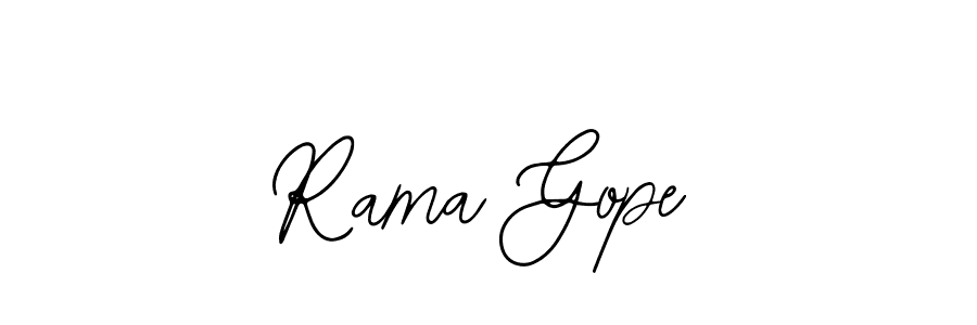 Use a signature maker to create a handwritten signature online. With this signature software, you can design (Bearetta-2O07w) your own signature for name Rama Gope. Rama Gope signature style 12 images and pictures png