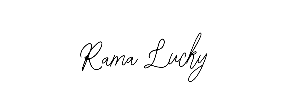 Design your own signature with our free online signature maker. With this signature software, you can create a handwritten (Bearetta-2O07w) signature for name Rama Lucky. Rama Lucky signature style 12 images and pictures png