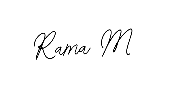 How to make Rama M name signature. Use Bearetta-2O07w style for creating short signs online. This is the latest handwritten sign. Rama M signature style 12 images and pictures png