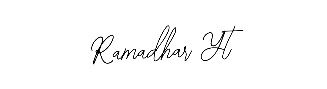 Use a signature maker to create a handwritten signature online. With this signature software, you can design (Bearetta-2O07w) your own signature for name Ramadhar Yt. Ramadhar Yt signature style 12 images and pictures png