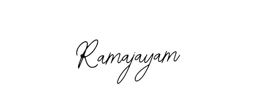 if you are searching for the best signature style for your name Ramajayam. so please give up your signature search. here we have designed multiple signature styles  using Bearetta-2O07w. Ramajayam signature style 12 images and pictures png