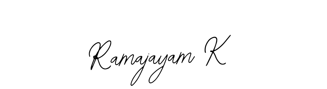 How to Draw Ramajayam K signature style? Bearetta-2O07w is a latest design signature styles for name Ramajayam K. Ramajayam K signature style 12 images and pictures png