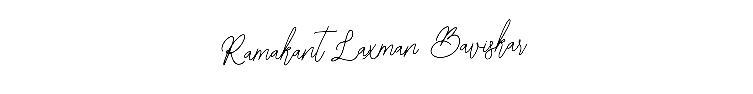 The best way (Bearetta-2O07w) to make a short signature is to pick only two or three words in your name. The name Ramakant Laxman Baviskar include a total of six letters. For converting this name. Ramakant Laxman Baviskar signature style 12 images and pictures png