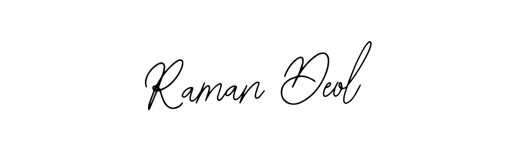 How to make Raman Deol name signature. Use Bearetta-2O07w style for creating short signs online. This is the latest handwritten sign. Raman Deol signature style 12 images and pictures png