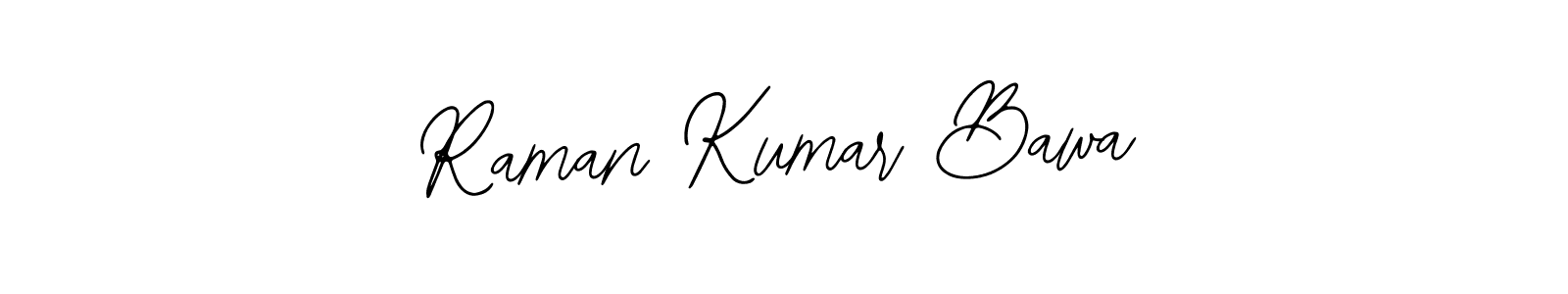 How to make Raman Kumar Bawa name signature. Use Bearetta-2O07w style for creating short signs online. This is the latest handwritten sign. Raman Kumar Bawa signature style 12 images and pictures png