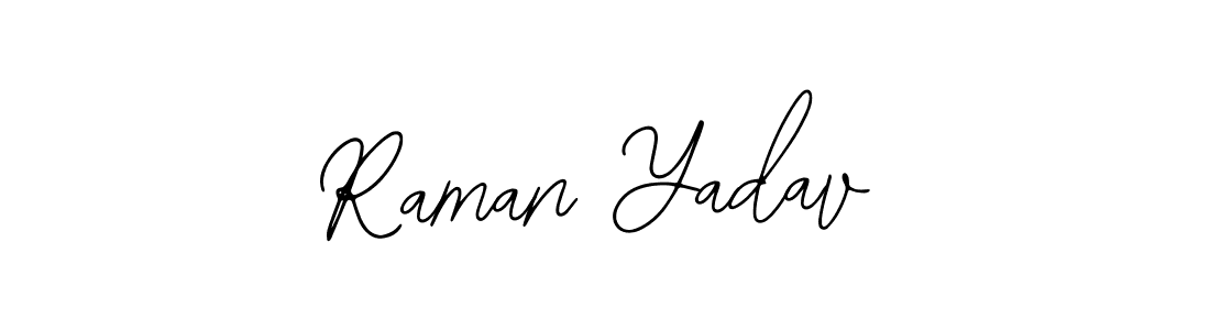 Design your own signature with our free online signature maker. With this signature software, you can create a handwritten (Bearetta-2O07w) signature for name Raman Yadav. Raman Yadav signature style 12 images and pictures png