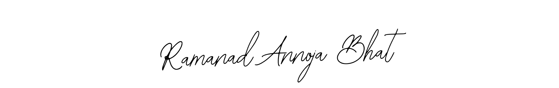 Use a signature maker to create a handwritten signature online. With this signature software, you can design (Bearetta-2O07w) your own signature for name Ramanad Annoja Bhat. Ramanad Annoja Bhat signature style 12 images and pictures png