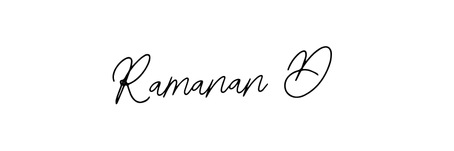 Use a signature maker to create a handwritten signature online. With this signature software, you can design (Bearetta-2O07w) your own signature for name Ramanan D. Ramanan D signature style 12 images and pictures png