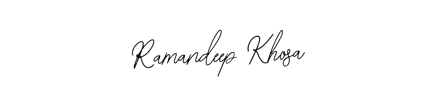 How to make Ramandeep Khosa signature? Bearetta-2O07w is a professional autograph style. Create handwritten signature for Ramandeep Khosa name. Ramandeep Khosa signature style 12 images and pictures png