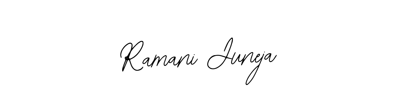 How to make Ramani Juneja name signature. Use Bearetta-2O07w style for creating short signs online. This is the latest handwritten sign. Ramani Juneja signature style 12 images and pictures png