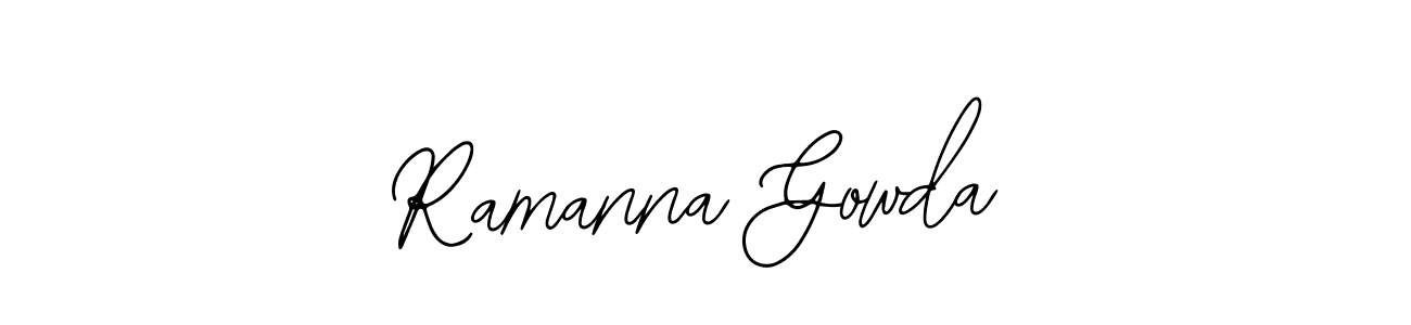 The best way (Bearetta-2O07w) to make a short signature is to pick only two or three words in your name. The name Ramanna Gowda include a total of six letters. For converting this name. Ramanna Gowda signature style 12 images and pictures png