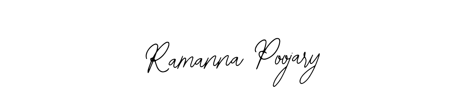 The best way (Bearetta-2O07w) to make a short signature is to pick only two or three words in your name. The name Ramanna Poojary include a total of six letters. For converting this name. Ramanna Poojary signature style 12 images and pictures png