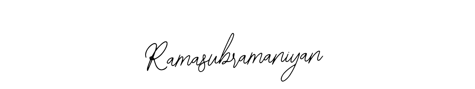 Design your own signature with our free online signature maker. With this signature software, you can create a handwritten (Bearetta-2O07w) signature for name Ramasubramaniyan. Ramasubramaniyan signature style 12 images and pictures png