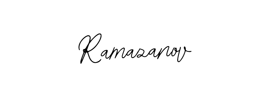You should practise on your own different ways (Bearetta-2O07w) to write your name (Ramazanov) in signature. don't let someone else do it for you. Ramazanov signature style 12 images and pictures png